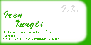 iren kungli business card